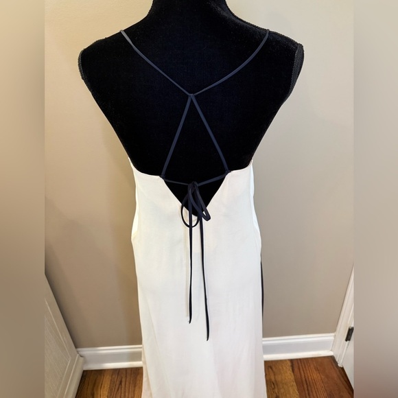 Women’s ZARA Navy & Cream Maxi dress- Size Small - Picture 7 of 13